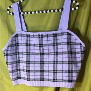 Forever 21 Plaid Crop Tank